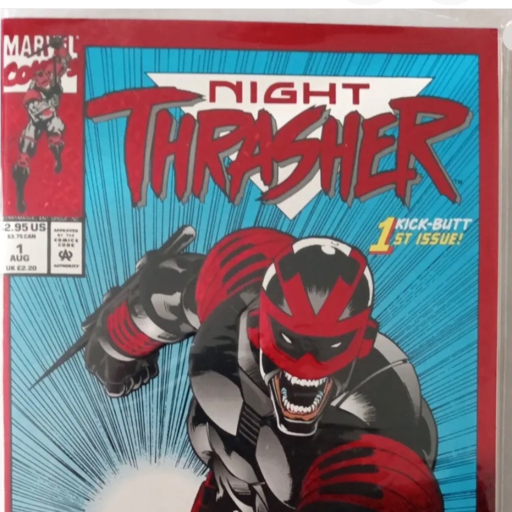 NIGHT THRASHER #1 (MARVEL 1993) NM+ Factory Fresh COMIC RED FOIL EMBOSSED
